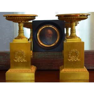 Fine Pair of XIX Century Empire Style Ormolu Tazza~Sold~