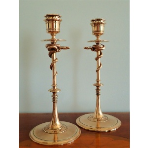 Gorgeous Pair Of Gilt Bronze Candelabras By Barbedienne~Sold~