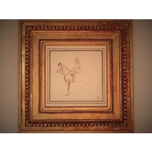 Beautiful Ink Drawing Of A Cuirrassier By E Detaille~Sold~