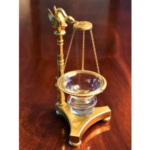 Graceful French Empire Ormolu and Crystal Night Light~Sold~