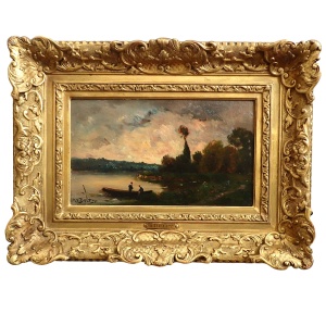 The Fishermen at Dusk by Henry Jacques Delpy