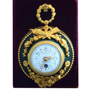 Charming Louis XVI Style Ormolu Alcove Clock by L Caisso