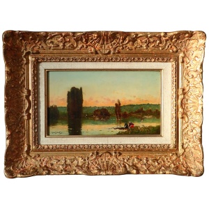 Jacques Henri Delpy - Washerwomen by the Oise River Jacques Henri Delpy