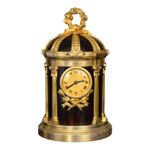 Charming Boin-Taburet Vermeil and Horn Table Clock