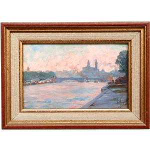 Henri Aurrens - French River Landscape